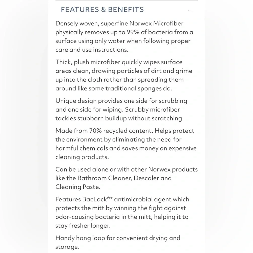 Norwex Bathroom Scrub Mitt